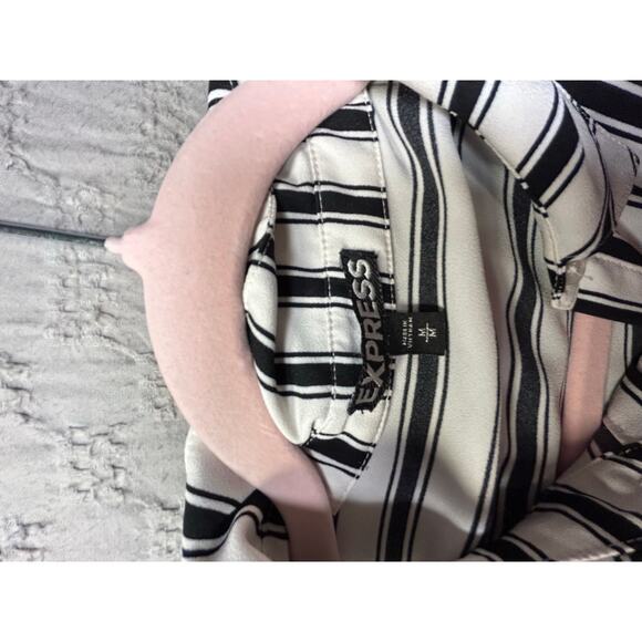 Express Black and White Striped Midi Dress - Picture 8 of 10